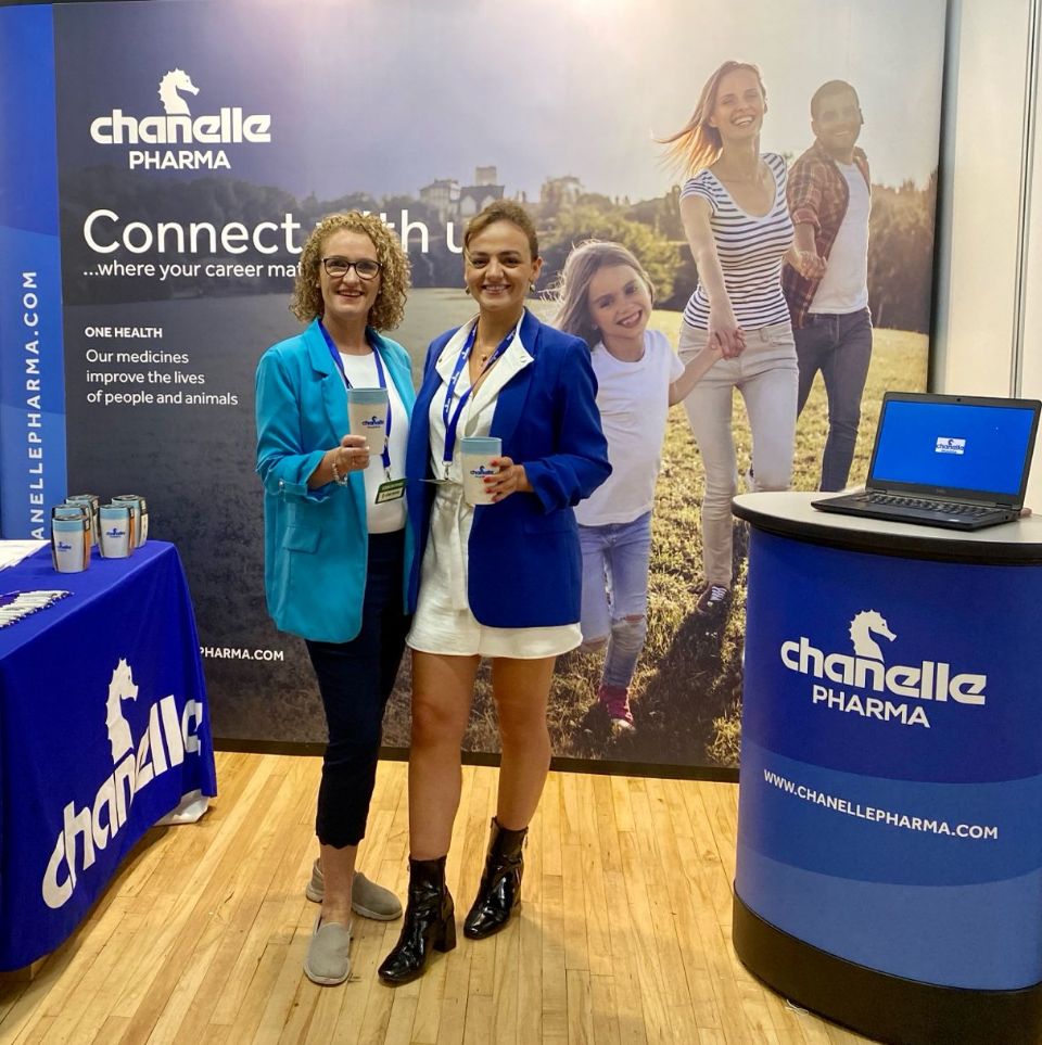 chanelle pharma tradeshow stand