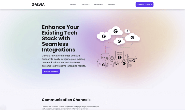 Galvia website page
