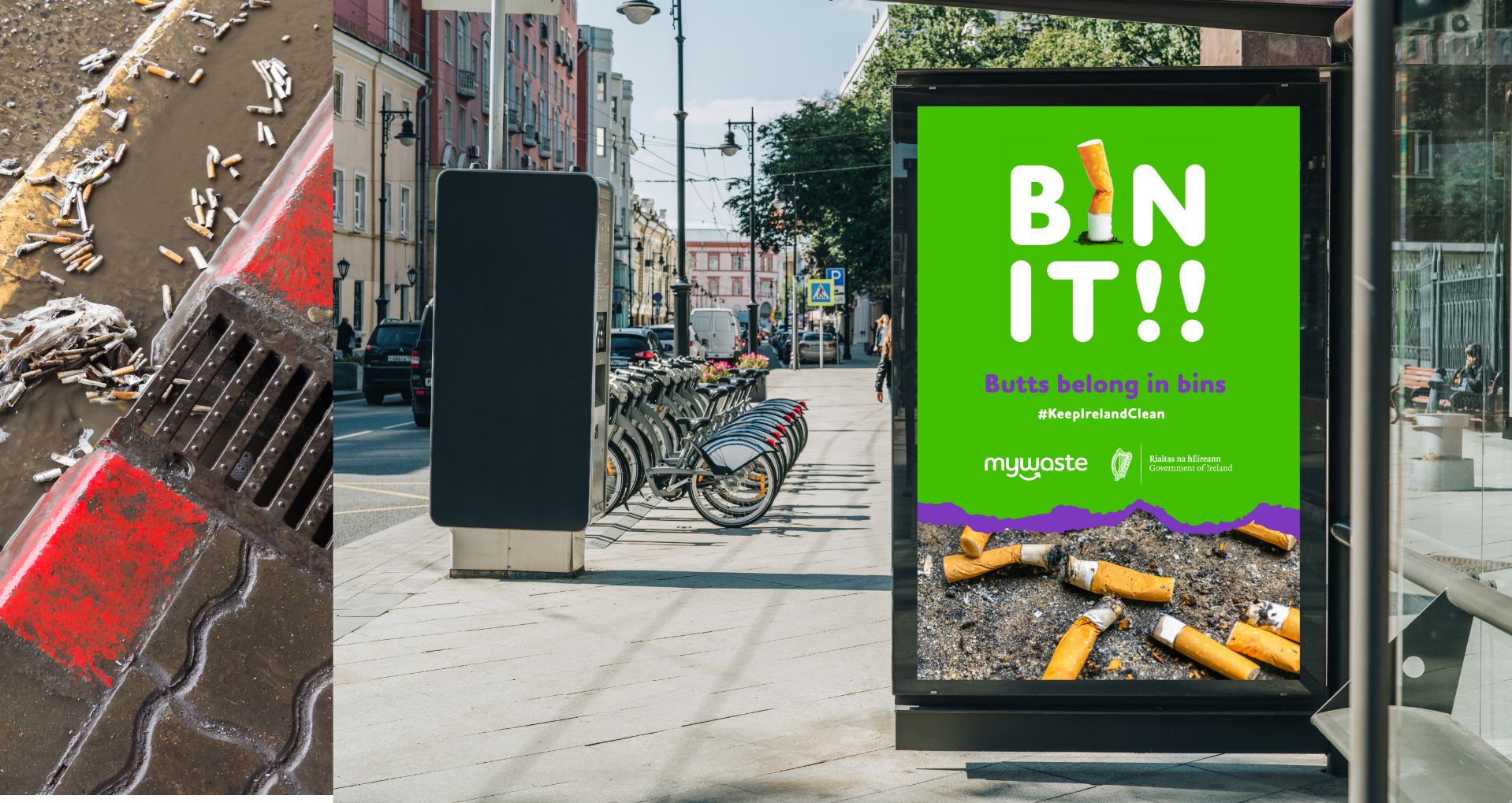 street ad bin it