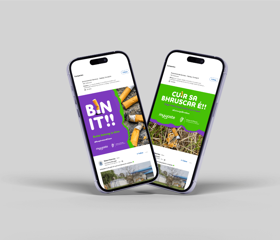 bin it campaign on mobile